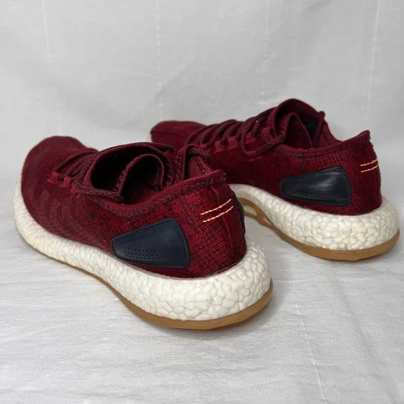 Adidas Pureboost burgundy red men’s shoes, men size 11 - Picture 3 of 6